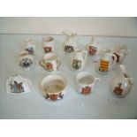 Selection of various crested ware including W. H.