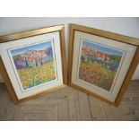 A pair of similar framed and mounted signed John Holt limited edition prints No 76/250 and 80/250