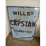 An enamel Wills Capstone Cigarettes advertising sign (61cm x 92cm)