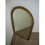 Gilt framed arched top wall mirror (52cm x 83cm)