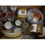 A selection of various decorative ceramics including Ringtons,