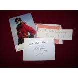 Signed Ranulph Fiennes 2010 card with associated flyer and a signed Borge Ousland Polar Adventurer