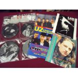 U2 limited edition interview picture 45 RPM discs and U2 booklets including 'Touch the Flame',