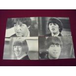 Set of four Beatles with the compliments of Fropax Eskimo Frood Ltd cards