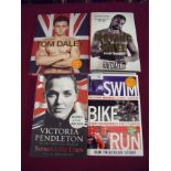 Four signed sporting related hardback autobiography's includgin Tom Daley, Making Haye,