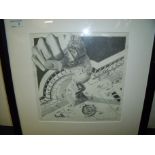Framed and mounted signed limited edition print by Klaus Voorman who was best friend of The Beatles