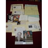 Selection of signed variety entertainment memorabilia including Stanley Baxter card,