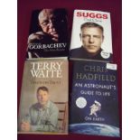 Four signed hardback autobiography type books including Terry Waite Taken on trust,