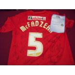 Crawley Town 2013 Kyle McFadzean signed match work shirt with certificate of authenticity