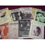 A selection of various pamphlets and sheet music including 'Les Patineurs 1939 The Skates Waltze'r,