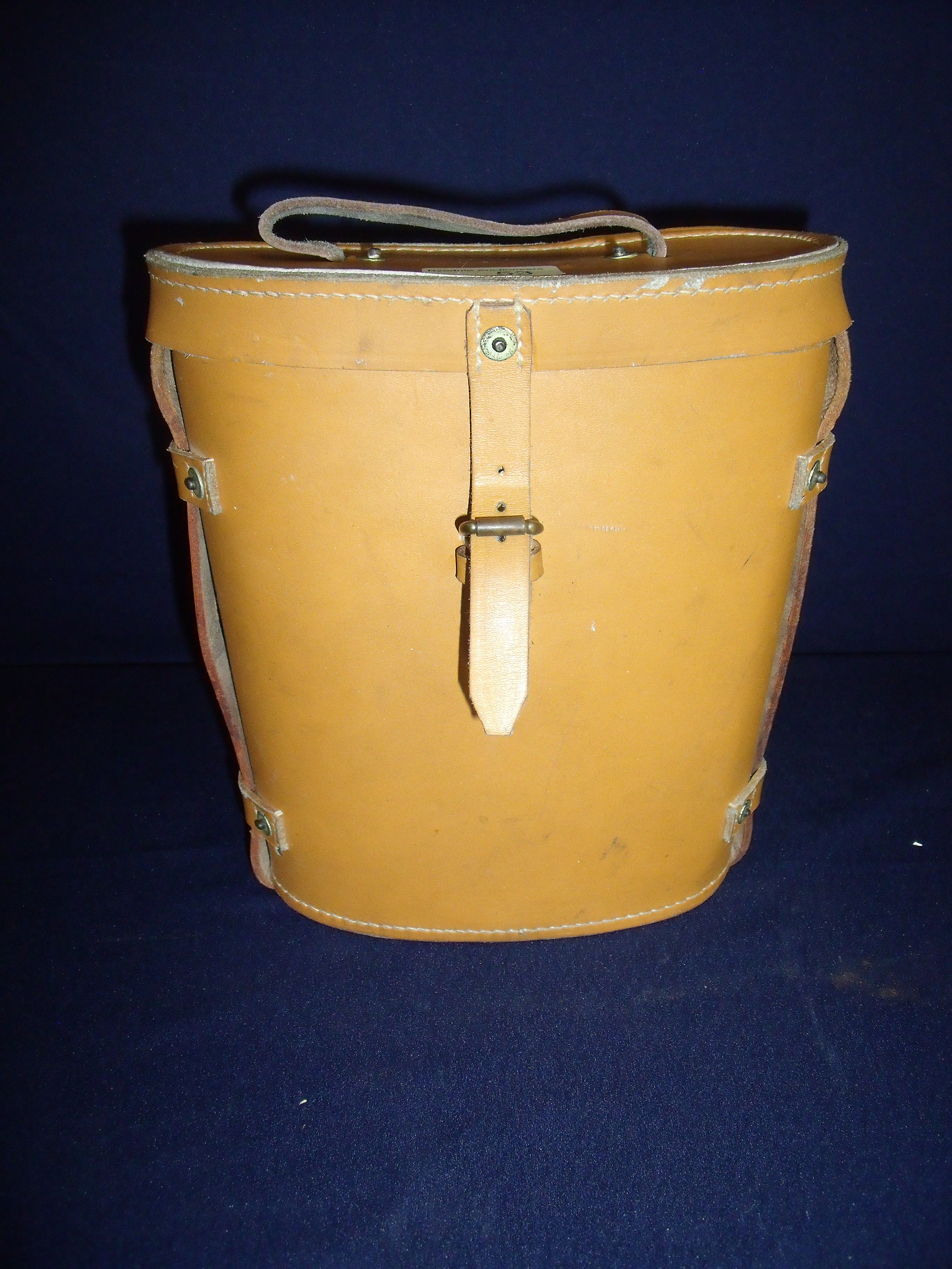 Large mid 20th C tan leather binocular c