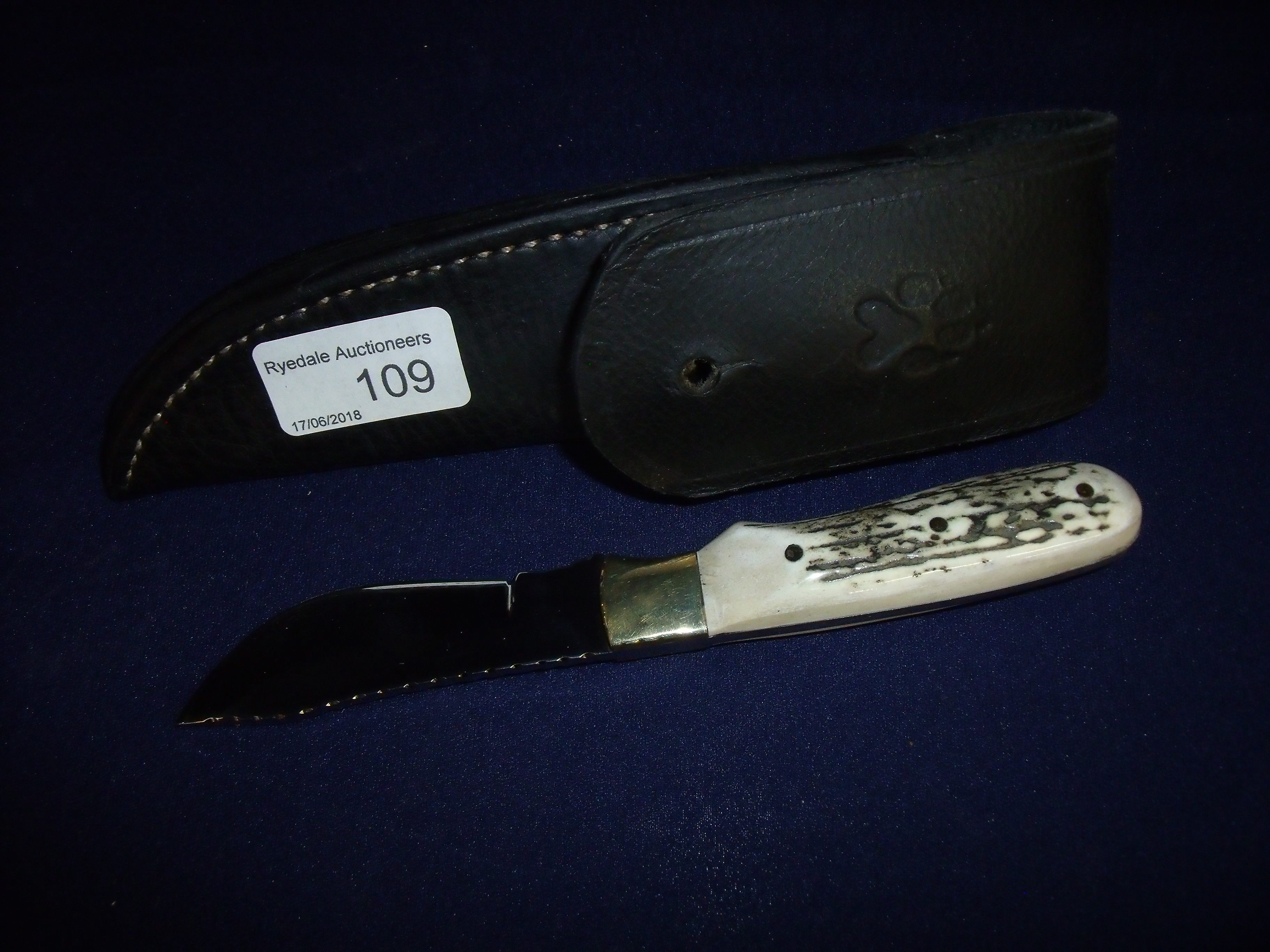 Small Sheffield made skinning knife with