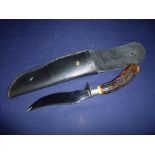 English steel sheath knife with 5.5 inch