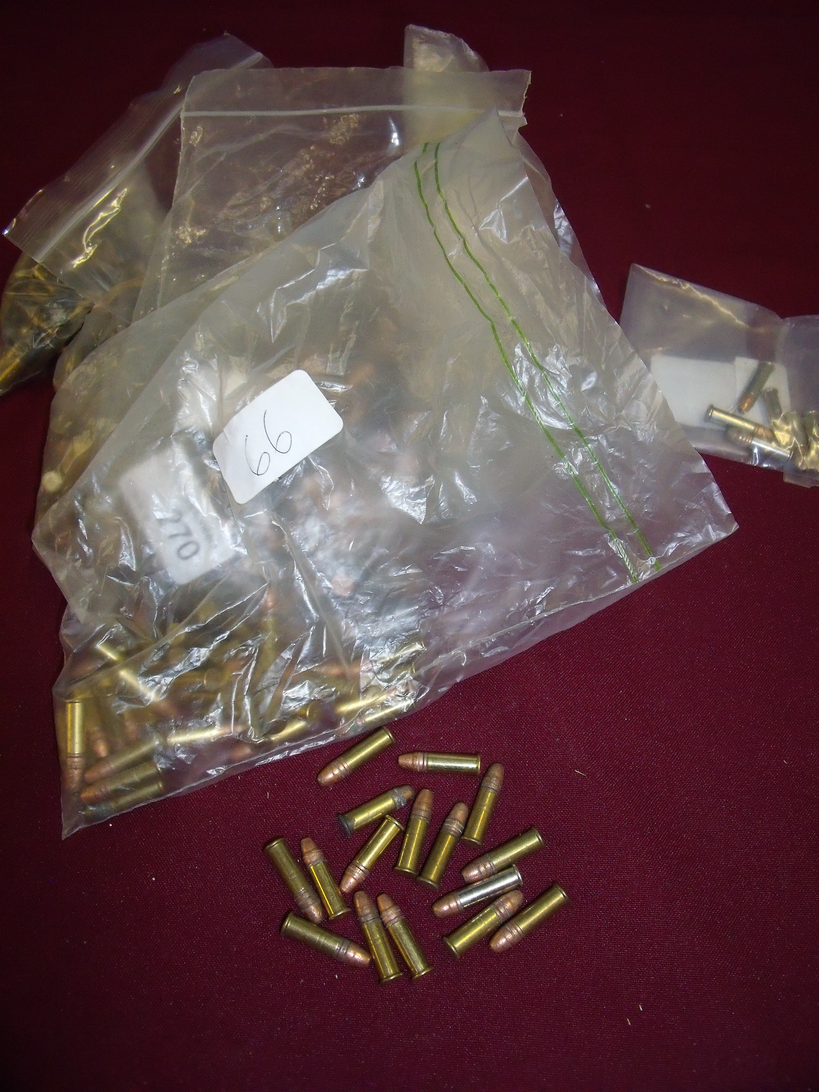 523 assorted .22 rim fire rifle rounds (