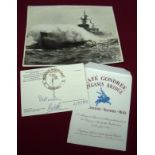 Military related signed ephemera includi