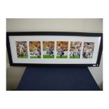 Framed montage photographic prints of Johnny Wilkinson