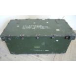 Wooden and metal bound military style signal generator storage box