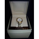 Cased and boxed Longines Automatic Flagship SL4803.3 gents wrist watch No 39211691 with threes