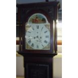 Oak cased 8 day long case clock with painted dial for J. C. Elliot Blyth with secondary dials (230cm