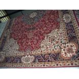 Red ground Keshan carpet (230cm x 160cm)