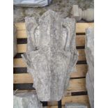 Section of 19th C Gablet stone from broach east front south Quire Turret York Minster, with