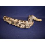 19th C painted duck decoy