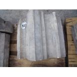 Section of carved stone shaft moulding from the north Quire Clerestory York Minster, with