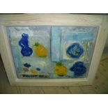 Framed and mounted original mixed media artwork by George Hainsworth 'Reflection Paint Box', the