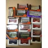 Collection of 17 boxed die-cast buses and coaches including Exclusive First Editions, EFE etc