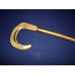 Shepherds style stick with rams horn handle (overall length 126cm)