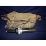 Canvas and leather game bag with Turner Richards hand held dummy launcher