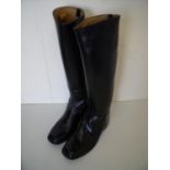Pair of D'Rossa black leather riding boots (sole length 30cm)