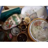 Various oriental, Victorian and later ceramics and glassware in one box