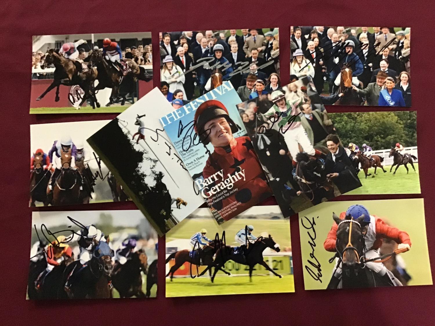 Twelve signed 6x4inch prints including Dave Probert, William David Probert, William Buick, Seb