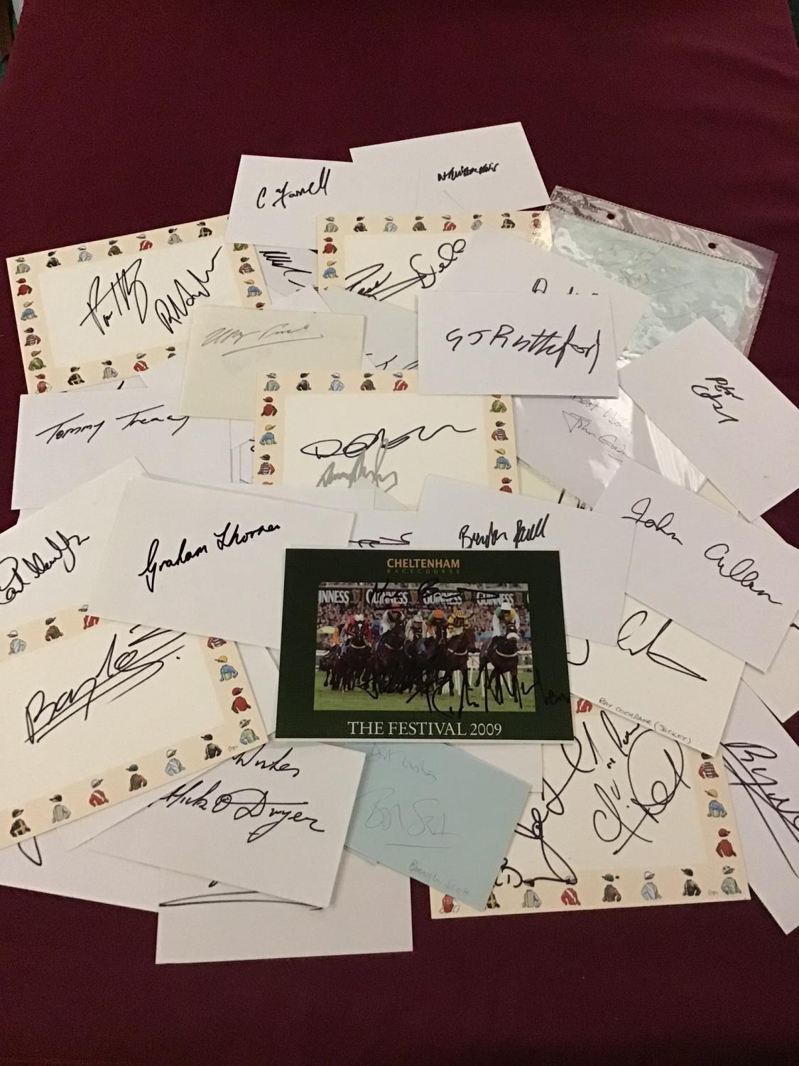 Large selection of various signed cards including Mick Fitzgerald, J J Slvian, David Casey, Niall