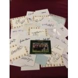 Large selection of various signed cards including Mick Fitzgerald, J J Slvian, David Casey, Niall