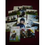 Twelve 6x4inch signed photos including Ken Whelan, Davy Condon, Nina Carberry, Nina Carberry, Paul