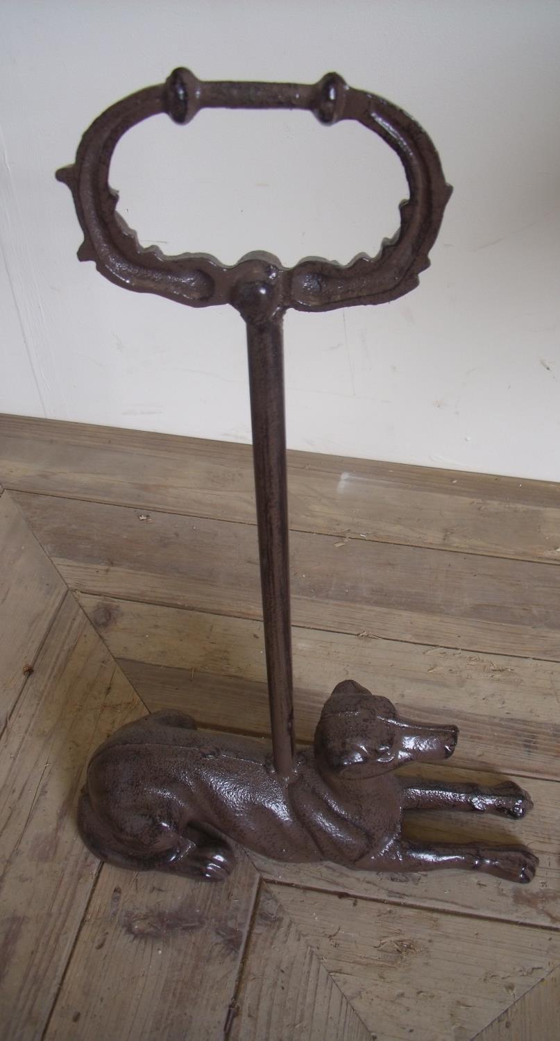 Cast metal Victorian style door stop on the form of a greyhound