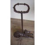 Cast metal Victorian style door stop on the form of a greyhound