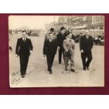 Signed photograph from the 1940s featuring Clifford Richards, George Burns, Gordon Richards and