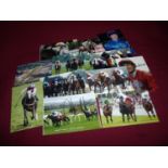 Twelve 6x4inch signed photos including Richard Hughes, Darrall Holland, Jamie Spencer, Derek