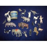 Collection of Britons and other led type animal figures