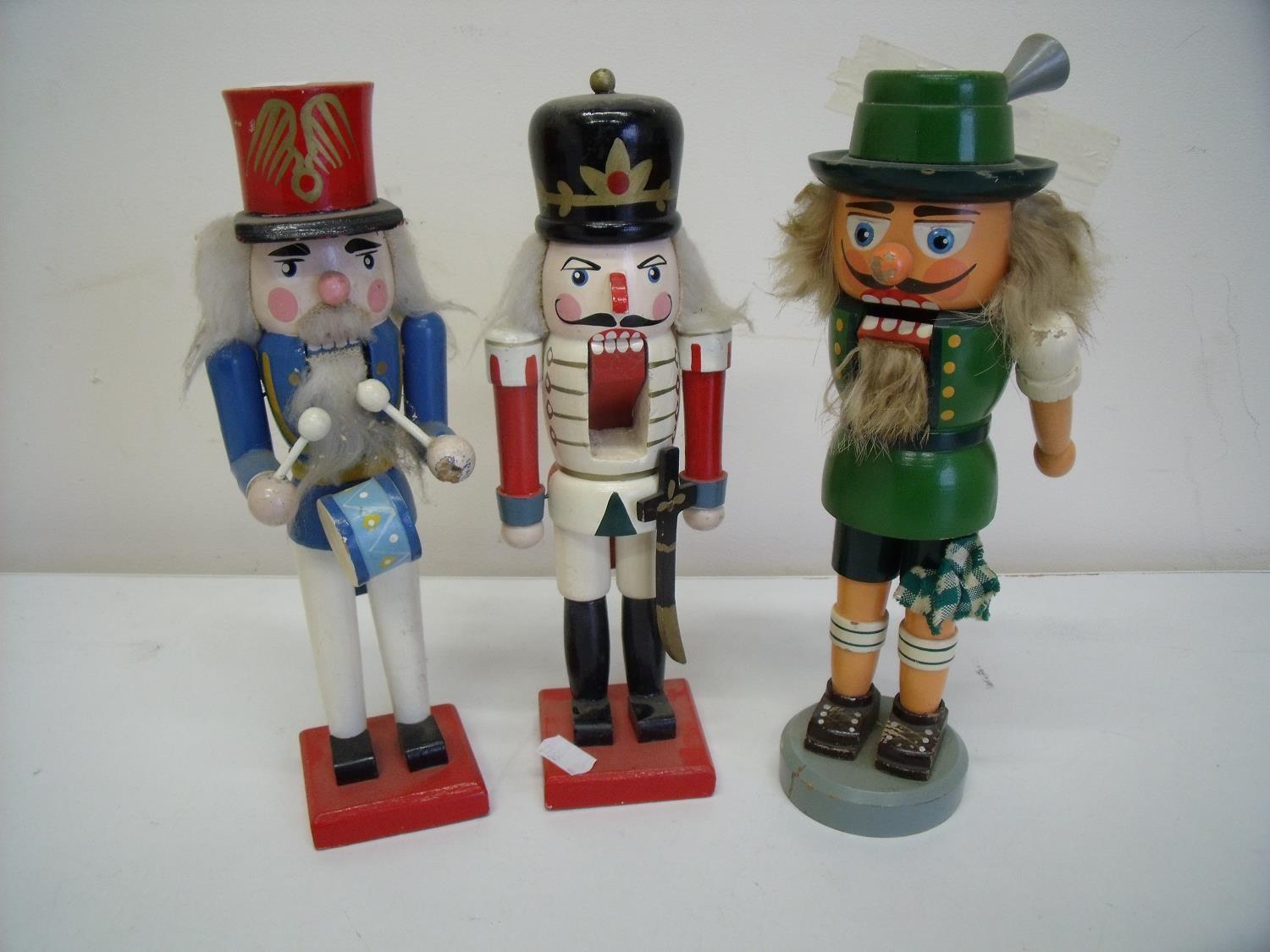 Group of novelty painted wood nutcrackers