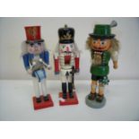 Group of novelty painted wood nutcrackers