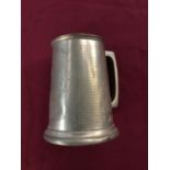 Pewter tankard inscribed for 'The Grand National First Run Liverpool 1837' and is engraved with