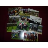 Twelve 6x4inch signed colour prints including Pat Edery, Seb Saunders, Sen Saunders, Richard