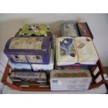 Large selection of various large vintage and modern tins for various brands and products