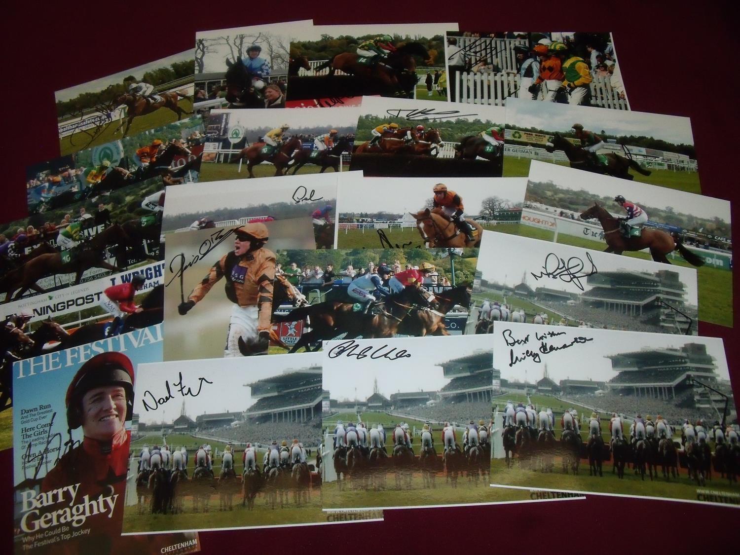 Twenty 7x5inch signed prints including Richard Mullen, Lee Vickers, Tom Scudamore, M Murphy, Tom