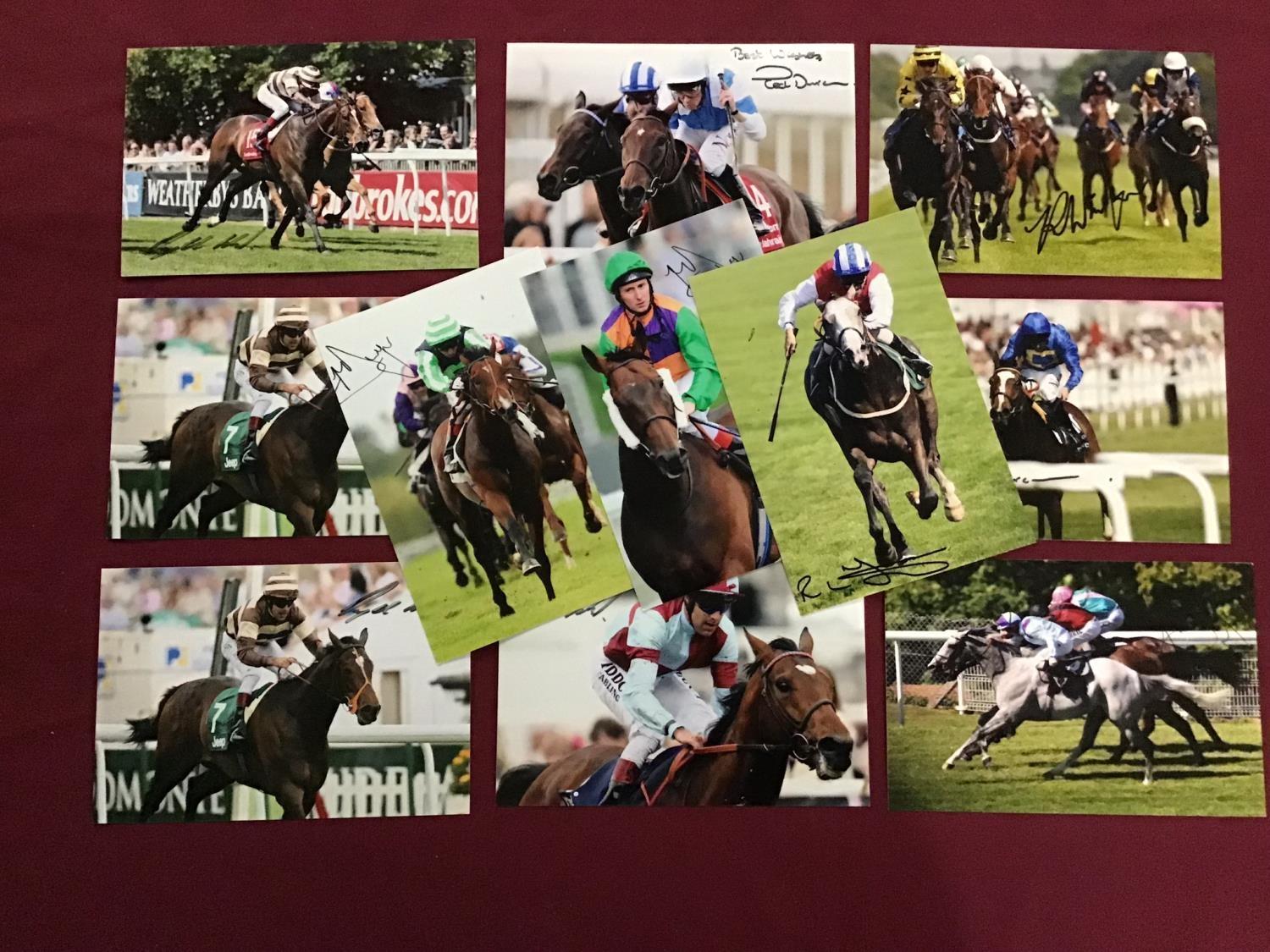 Twelve 6x4inch signed prints including Darrell Holland (3), Martin Dwyer (4), Ted Durcan, Royston