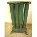 Art Deco style green enamel Duplex radiator (45cm x 20cm x 71cm) (display purposes only)